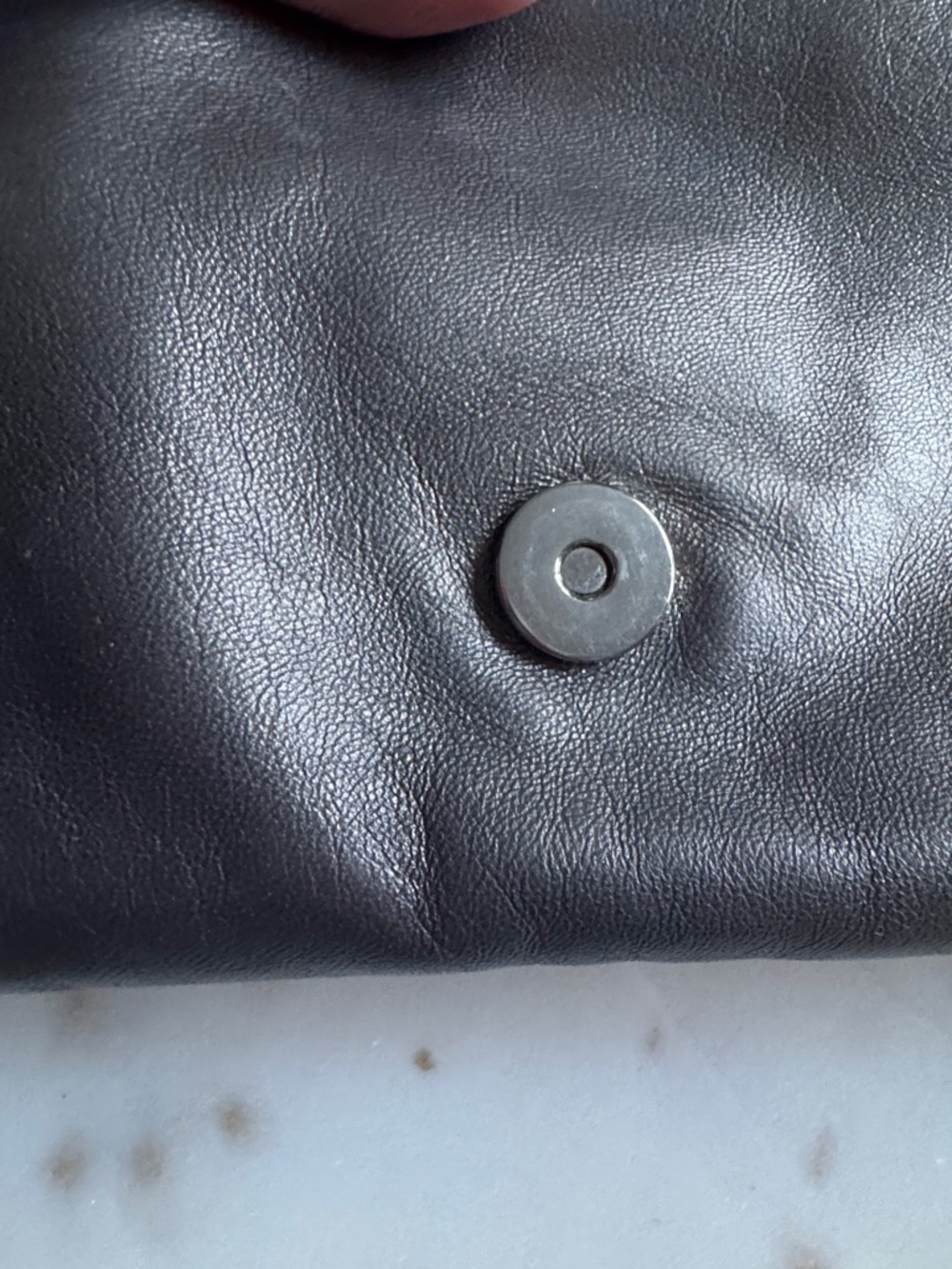 Prada Nappa Metallic Pewter Leather Fold-Clutch - Picture 7 of 13